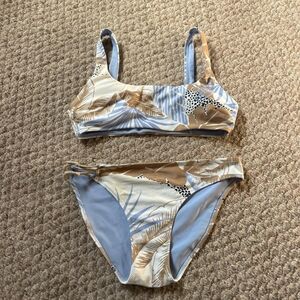 Aerie Blue and Tan Bikini Set